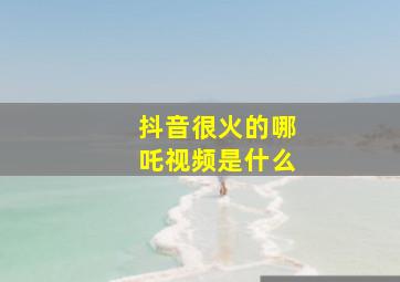 抖音很火的哪吒视频是什么