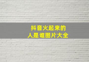 抖音火起来的人是谁图片大全