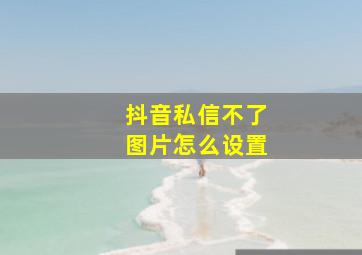 抖音私信不了图片怎么设置