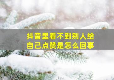 抖音里看不到别人给自己点赞是怎么回事