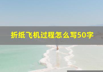 折纸飞机过程怎么写50字