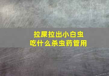 拉屎拉出小白虫吃什么杀虫药管用