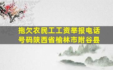 拖欠农民工工资举报电话号码陕西省榆林市附谷县