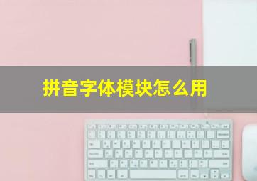 拼音字体模块怎么用