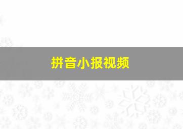 拼音小报视频