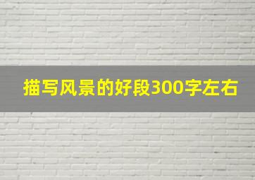 描写风景的好段300字左右