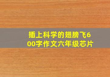 插上科学的翅膀飞600字作文六年级芯片