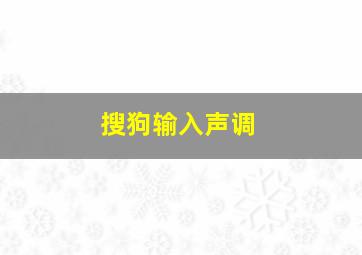 搜狗输入声调