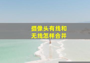 摄像头有线和无线怎样合并