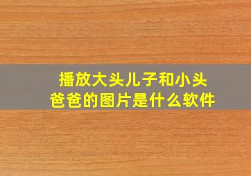 播放大头儿子和小头爸爸的图片是什么软件