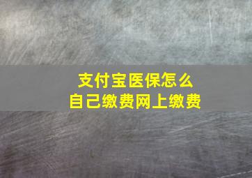 支付宝医保怎么自己缴费网上缴费