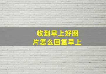 收到早上好图片怎么回复早上