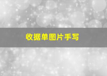 收据单图片手写