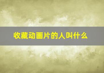 收藏动画片的人叫什么