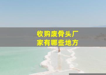 收购废骨头厂家有哪些地方