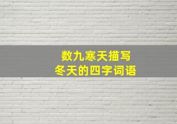 数九寒天描写冬天的四字词语