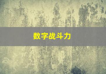 数字战斗力