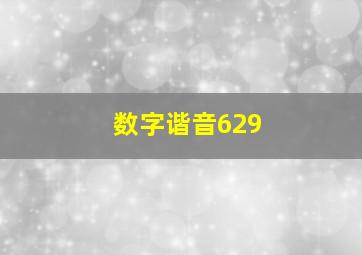 数字谐音629