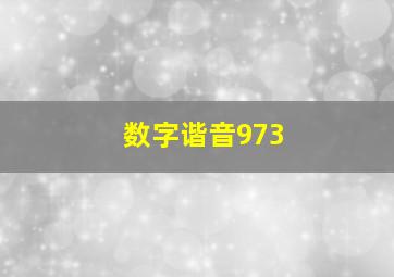 数字谐音973