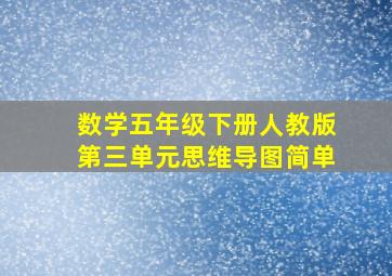 数学五年级下册人教版第三单元思维导图简单