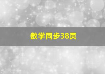 数学同步38页