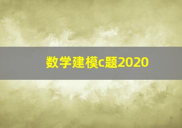 数学建模c题2020