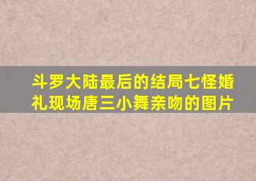 斗罗大陆最后的结局七怪婚礼现场唐三小舞亲吻的图片