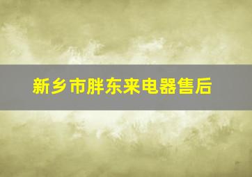 新乡市胖东来电器售后