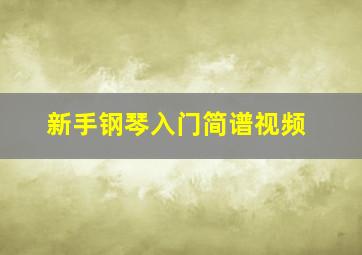 新手钢琴入门简谱视频