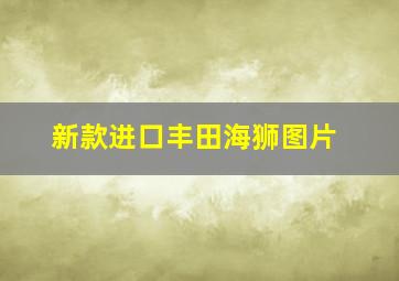 新款进口丰田海狮图片