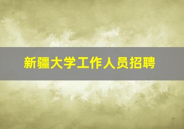 新疆大学工作人员招聘