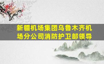 新疆机场集团乌鲁木齐机场分公司消防护卫部领导