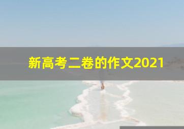 新高考二卷的作文2021