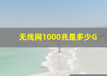 无线网1000兆是多少G