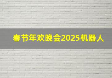 春节年欢晚会2025机器人