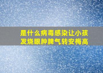 是什么病毒感染让小孩发烧眼肿脾气转安梅高