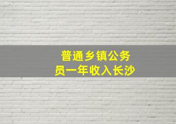 普通乡镇公务员一年收入长沙