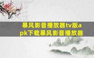 暴风影音播放器tv版apk下载暴风影音播放器