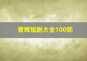 曾辉短剧大全100部