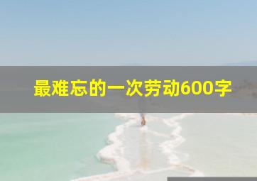 最难忘的一次劳动600字