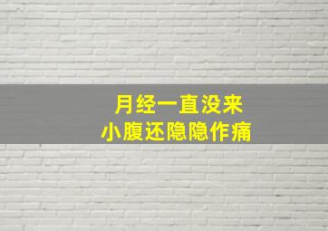 月经一直没来小腹还隐隐作痛