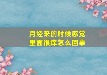 月经来的时候感觉里面很痒怎么回事