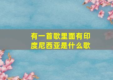 有一首歌里面有印度尼西亚是什么歌