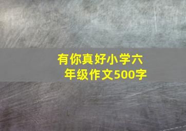 有你真好小学六年级作文500字