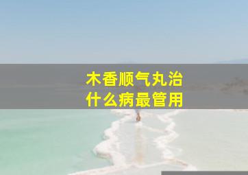 木香顺气丸治什么病最管用