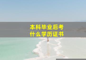 本科毕业后考什么学历证书