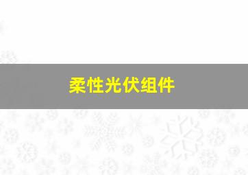 柔性光伏组件