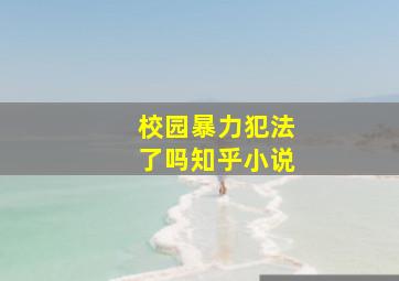 校园暴力犯法了吗知乎小说