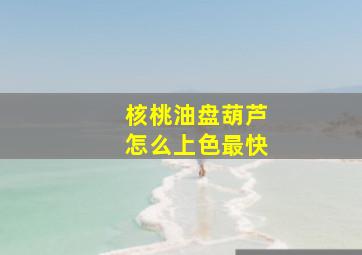 核桃油盘葫芦怎么上色最快