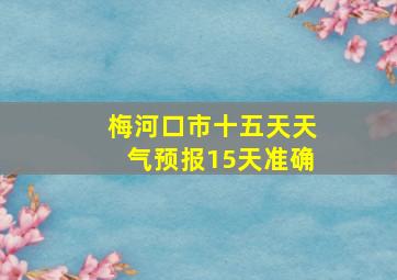 梅河口市十五天天气预报15天准确